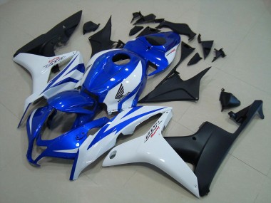 Azul Blanco Negro Mate Carenado Moto Honda CBR 600 RR 2007-2008