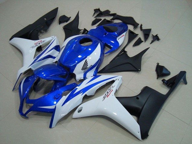 Azul Blanco Negro Mate Carenado Moto Honda CBR 600 RR 2007-2008 Azul Blanco Negro Mate Carenado Moto Honda CBR 600 RR 2007-2008