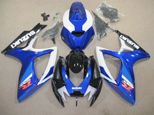 Azul Blanco Plástico Moto Suzuki GSXR 600 K6 2006-2007 Azul Blanco Plástico Moto Suzuki GSXR 600 K6 2006-2007