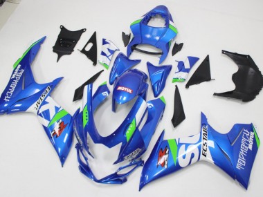 Azul Blanco Verde Carenado Moto Suzuki GSXR 600 / 750 K11 2011-2021