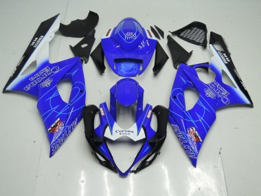 Azul Corona Carenado Moto Suzuki GSXR 1000 K5 2005-2006