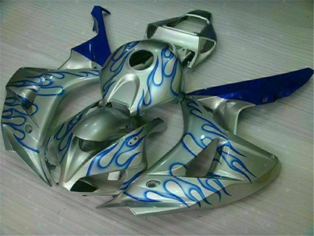 Azul Llama Plata Carenado Moto Honda CBR 1000 RR 2006-2007 Azul Llama Plata Carenado Moto Honda CBR 1000 RR 2006-2007