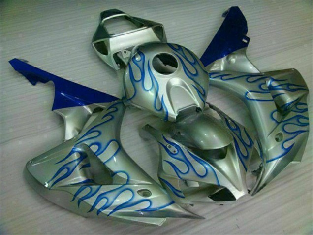 Azul Llama Plata Carenado Moto Honda CBR 1000 RR 2006-2007 Azul Llama Plata Carenado Moto Honda CBR 1000 RR 2006-2007