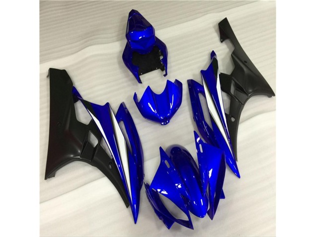 Azul Negro ABS Carenado Motocicleta Yamaha R6 2006-2007