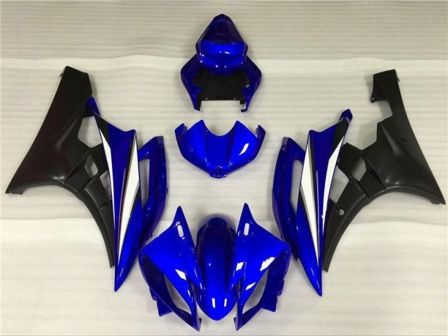 Azul Negro ABS Carenado Motocicleta Yamaha R6 2006-2007