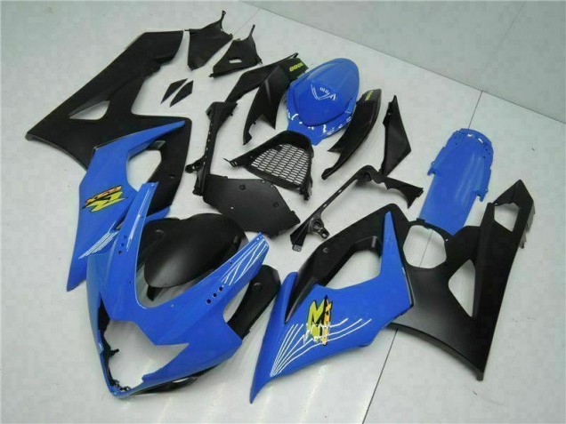 Azul Negro ABS Moto Plástico Suzuki GSXR 1000 K5 2005-2006 Azul Negro ABS Moto Plástico Suzuki GSXR 1000 K5 2005-2006