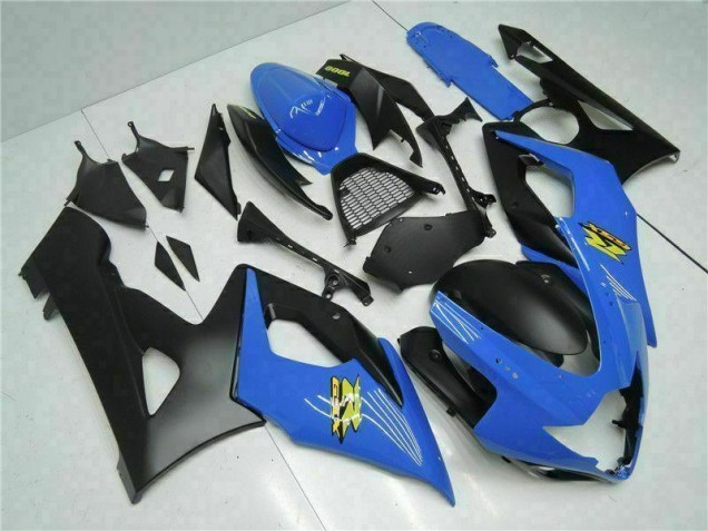 Azul Negro ABS Moto Plástico Suzuki GSXR 1000 K5 2005-2006 Azul Negro ABS Moto Plástico Suzuki GSXR 1000 K5 2005-2006