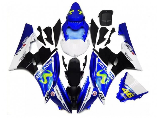 Azul Negro Blanco Carenado Moto Yamaha R6 2006-2007 Azul Negro Blanco Carenado Moto Yamaha R6 2006-2007