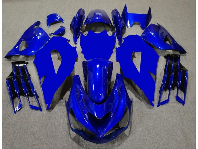 Azul Negro Carenado Moto Kawasaki ZX14R ZZR 1400 2012-2021 Azul Negro Carenado Moto Kawasaki ZX14R ZZR 1400 2012-2021