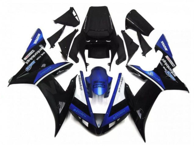 Azul Negro Carenado Moto Yamaha R1 2002-2003 Azul Negro Carenado Moto Yamaha R1 2002-2003