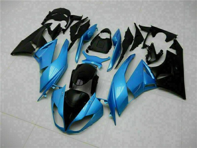 Azul Negro Kit ABS Carenado Motocicleta Kawasaki ZX6R 2009-2012 Azul Negro Kit ABS Carenado Motocicleta Kawasaki ZX6R 2009-2012