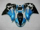 Azul Negro Kit ABS Carenado Motocicleta Kawasaki ZX6R 2009-2012 Azul Negro Kit ABS Carenado Motocicleta Kawasaki ZX6R 2009-2012