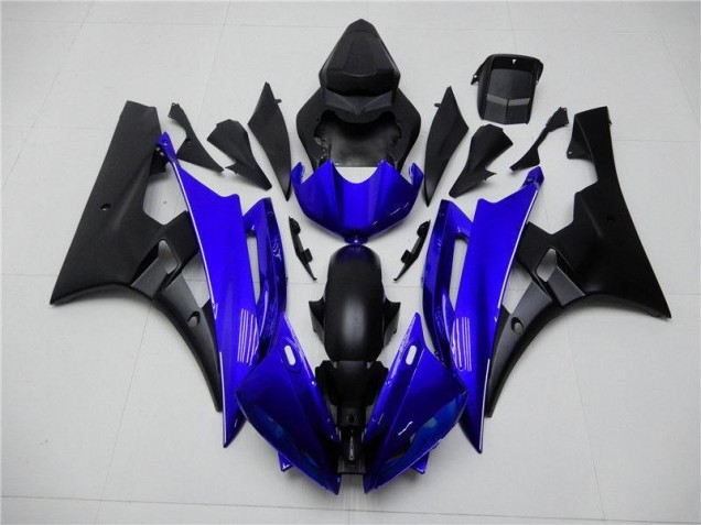 Azul Negro Kit ABS Carenado Motocicleta Yamaha R6 2006-2007 Azul Negro Kit ABS Carenado Motocicleta Yamaha R6 2006-2007