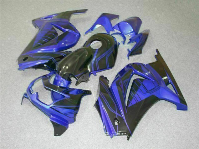 Azul Negro Kit Carenado ABS Completo Kawasaki EX250 2008-2012 Azul Negro Kit Carenado ABS Completo Kawasaki EX250 2008-2012