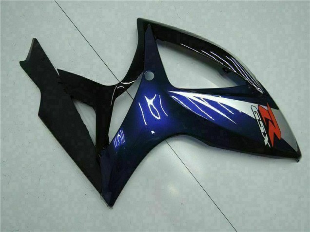 Azul Negro Kit Carenado ABS Completo Suzuki GSXR 600 / 750 K6 2006-2007 Azul Negro Kit Carenado ABS Completo Suzuki GSXR 600 / 750 K6 2006-2007