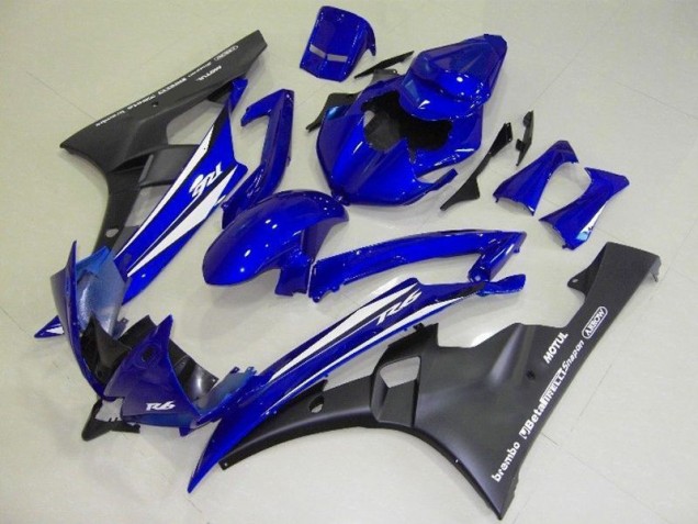 Azul Negro Kit Carenado ABS Completo Yamaha R6 2006-2007 Azul Negro Kit Carenado ABS Completo Yamaha R6 2006-2007