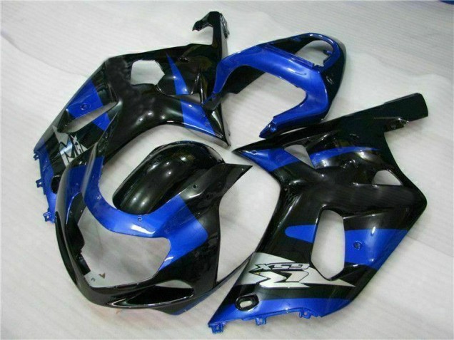 Azul Negro Kit Carenado Moto Suzuki GSXR 600 / 750 K1 K2 K3 2001-2003