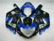 Azul Negro Kit Carenado Moto Suzuki GSXR 600 / 750 K1 K2 K3 2001-2003