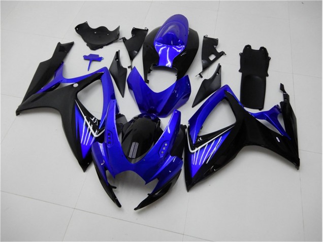 Azul Negro Kits Completo Carenado Moto Suzuki GSXR 600 / 750 K6 2006-2007 Azul Negro Kits Completo Carenado Moto Suzuki GSXR 600 / 750 K6 2006-2007