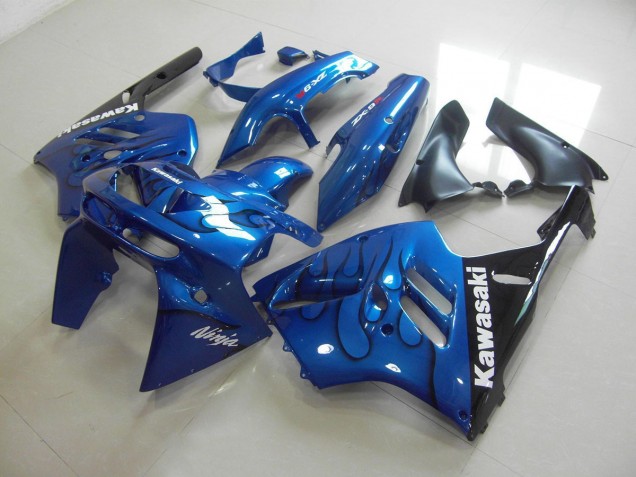 Azul Negro Llama Carenado Moto Kawasaki ZX9R 1994-1997 Azul Negro Llama Carenado Moto Kawasaki ZX9R 1994-1997