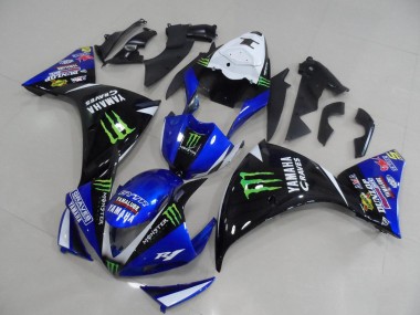 Azul Negro Monster Kit ABS Carenado Motocicleta Yamaha R1 2012-2014