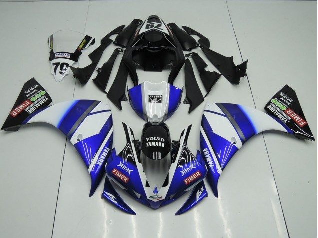 Azul Negro Sterilgarda Carenado Moto Yamaha R1 2012-2014 Azul Negro Sterilgarda Carenado Moto Yamaha R1 2012-2014
