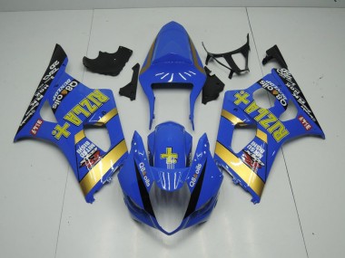 Azul Rizla Carenado Moto Suzuki GSXR 1000 K3 2003-2004