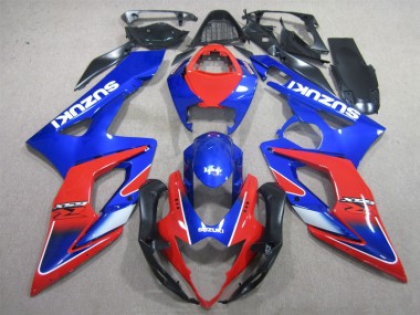 Azul Rojo Carenado Moto Suzuki GSXR 1000 K5 2005-2006