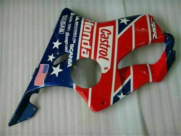 Azul Rojo Castrol Cycle World Carenado Moto Honda CBR 600 F4i 2004-2007 Azul Rojo Castrol Cycle World Carenado Moto Honda CBR 600 F4i 2004-2007
