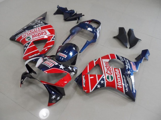Azul Rojo Cycle World Castrol Carenado Moto Honda CBR 900 RR 954 2002-2003 Azul Rojo Cycle World Castrol Carenado Moto Honda CBR 900 RR 954 2002-2003