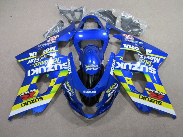 Azul Telefunica Movistar Motul Carenado Moto Suzuki GSXR 750 K4 2004-2005 Azul Telefunica Movistar Motul Carenado Moto Suzuki GSXR 750 K4 2004-2005
