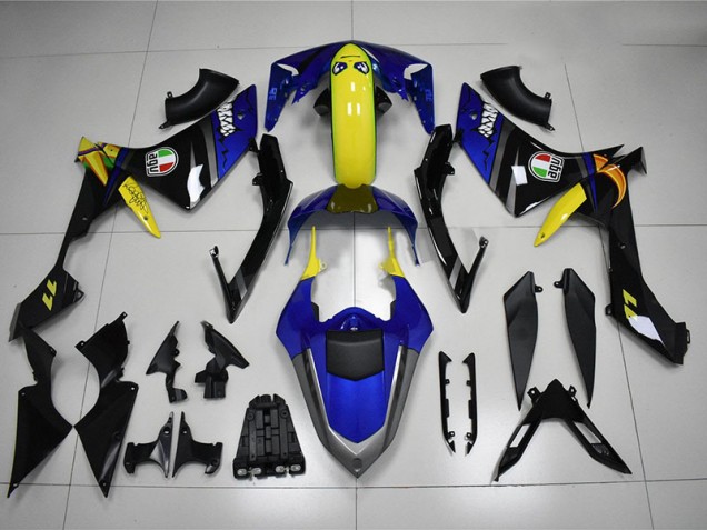 Azul Tiburón Carenado Moto Yamaha R1 2007-2008