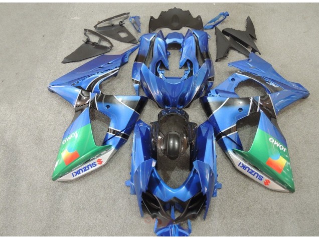 Azul Verde JOMO Carenado Moto Suzuki GSXR 1000 K9 2009-2016 Azul Verde JOMO Carenado Moto Suzuki GSXR 1000 K9 2009-2016