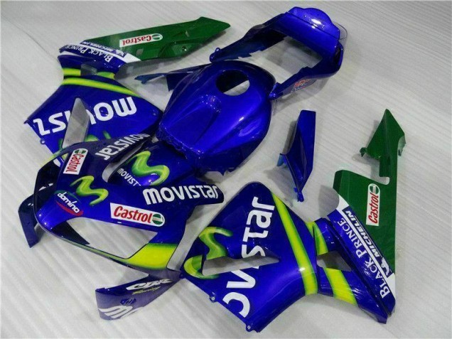 Azul Verde Movistar Castrol Carenado Moto Honda CBR 600 RR 2003-2004 Azul Verde Movistar Castrol Carenado Moto Honda CBR 600 RR 2003-2004