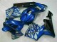 Azul con Plata Llama Carenado Moto Honda CBR 600 RR 2003-2004 Azul con Plata Llama Carenado Moto Honda CBR 600 RR 2003-2004
