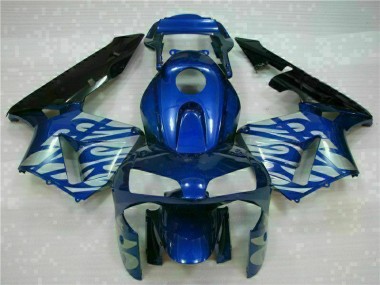 Azul con Plata Llama Carenado Moto Honda CBR 600 RR 2003-2004