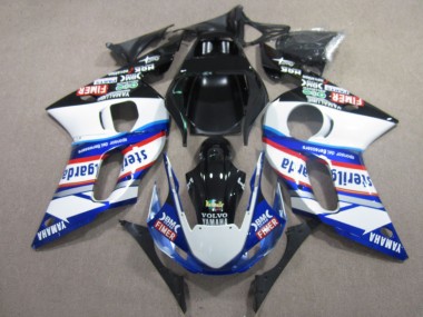 BM FIMER VOLVO Azul Blanco Negro Carenado Moto Yamaha R6 1998-2002