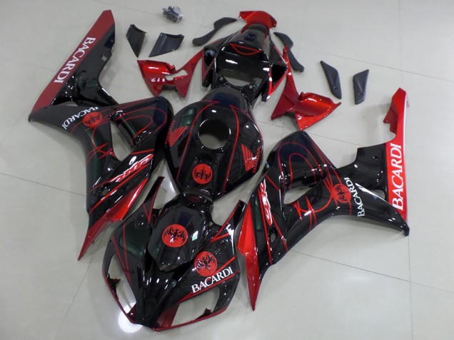 Bacardi Negro Carenado Moto Honda CBR 1000 RR 2006-2007 Bacardi Negro Carenado Moto Honda CBR 1000 RR 2006-2007