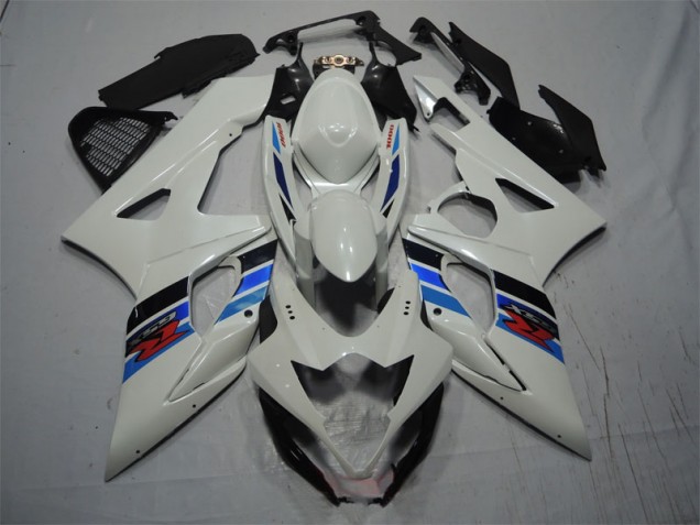 Blanco Azul ABS Carenado Motocicleta Suzuki GSXR 1000 K5 2005-2006 Blanco Azul ABS Carenado Motocicleta Suzuki GSXR 1000 K5 2005-2006