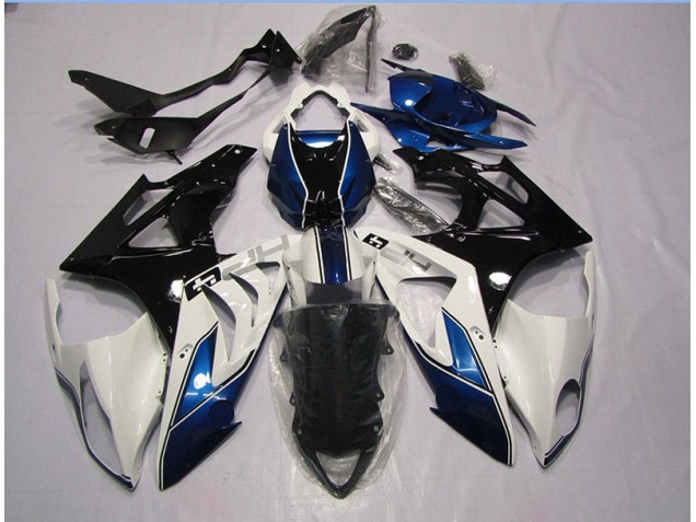 Blanco Azul ABS Moto Plástico BMW S1000RR 2009-2014 Blanco Azul ABS Moto Plástico BMW S1000RR 2009-2014
