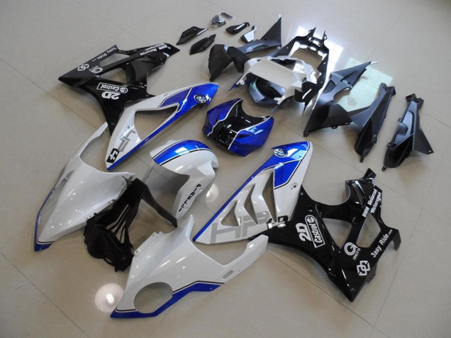 Blanco Azul ABS Moto Plásticos BMW S1000RR 2009-2014 Blanco Azul ABS Moto Plásticos BMW S1000RR 2009-2014