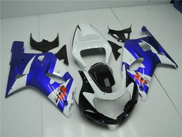 Blanco Azul Carenado Moto Suzuki GSXR 600 / 750 K1 K2 K3 2001-2003 Blanco Azul Carenado Moto Suzuki GSXR 600 / 750 K1 K2 K3 2001-2003