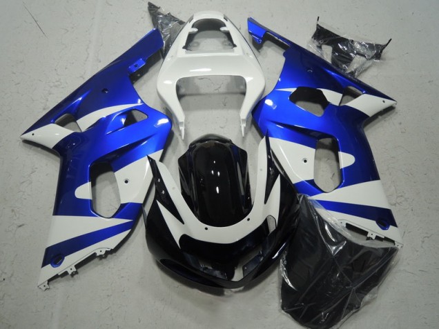 Blanco Azul Carenado Moto Suzuki GSXR 600 K1 K2 K3 2001-2003 Blanco Azul Carenado Moto Suzuki GSXR 600 K1 K2 K3 2001-2003
