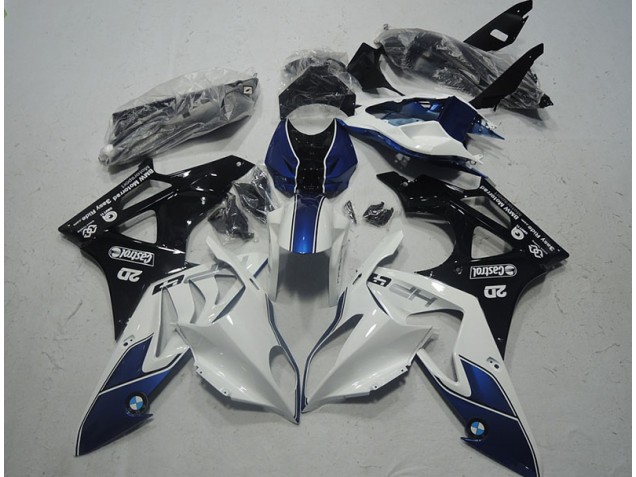 Blanco Azul Carenado & Plástico Moto BMW S1000RR 2009-2014 Blanco Azul Carenado & Plástico Moto BMW S1000RR 2009-2014
