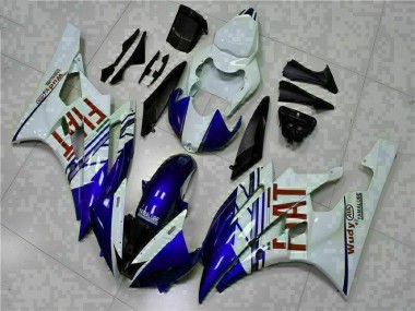 Blanco Azul Carrocería Motocicletas Yamaha R6 2006-2007
