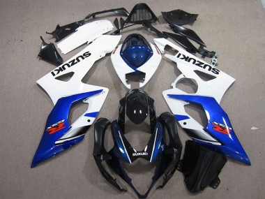 Blanco Azul Inyección Kits Carenado Moto Suzuki GSXR 1000 K5 2005-2006