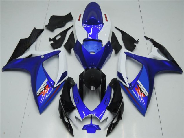 Blanco Azul Kit Carenado Moto Suzuki GSXR 600 / 750 K6 2006-2007 Blanco Azul Kit Carenado Moto Suzuki GSXR 600 / 750 K6 2006-2007