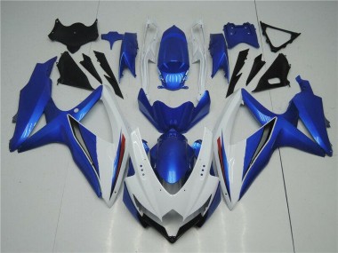Blanco Azul Kit Carenado Moto Suzuki GSXR 600 / 750 K8 2008-2010