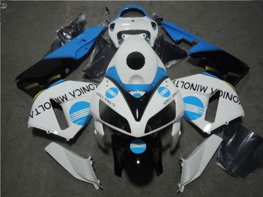 Blanco Azul Konica Minolta Kits Carenado Moto Honda CBR 600 RR 2005-2006