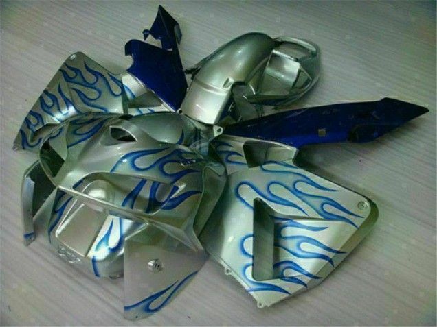 Blanco Azul Llama Carenado Moto Honda CBR 600 RR 2005-2006 Blanco Azul Llama Carenado Moto Honda CBR 600 RR 2005-2006